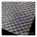 hot sale sample available holographic foil fabric stretch foil spandex fabric foil lycra fabric